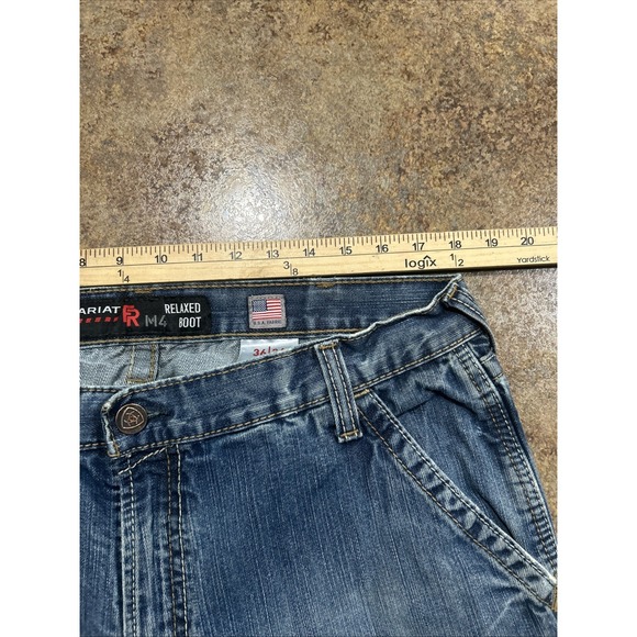 Ariat FR Jeans M4 Relaxed Boot Blue Flame Resistant Denim Workwear Men's 36x34 - Picture 3 of 8